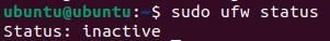 Inactive UFW